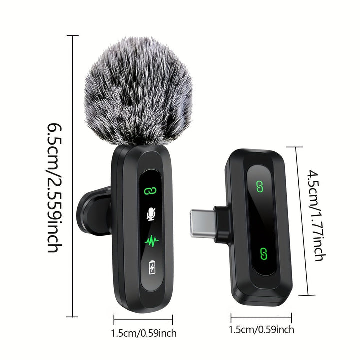 BowLift | Wireless Lavalier Microphone with USB-C Connection for Smartphones and Tablets – Compact Design, Ideal for Podcasts and Vlogs