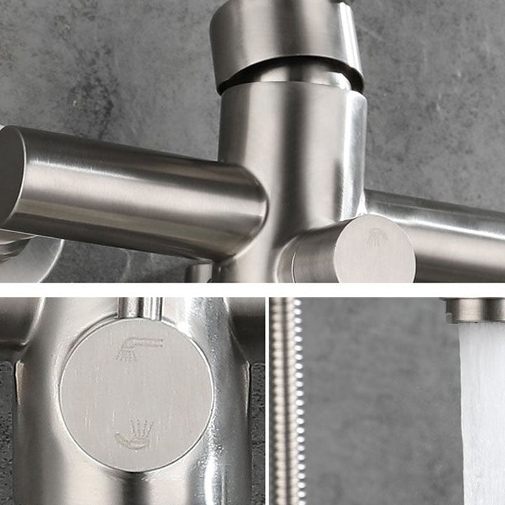 BowLift | Bathroom Bathtub Faucet Lever Handheld Shower Bathtub Faucet
