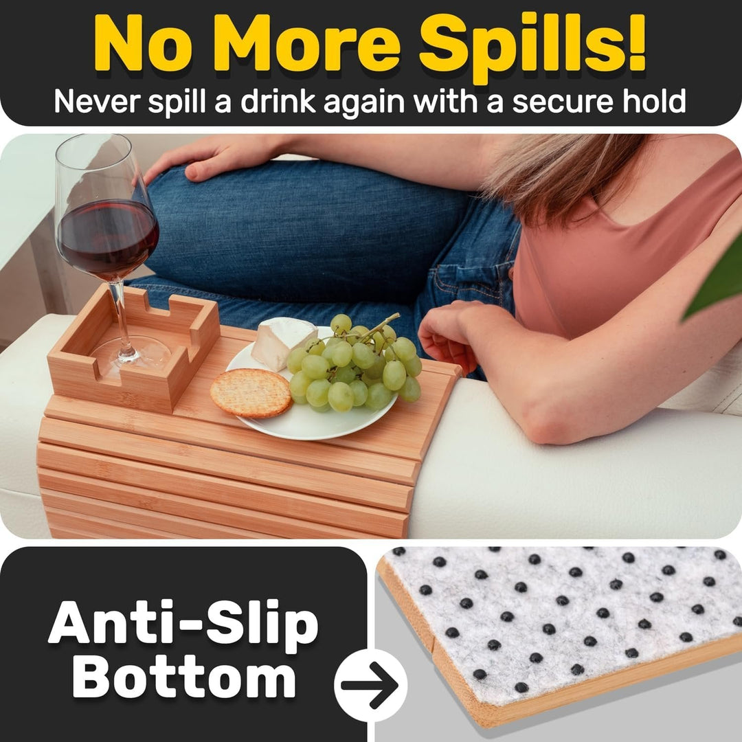 BowLift | BambooSip – Elegant Couch Cup Holder