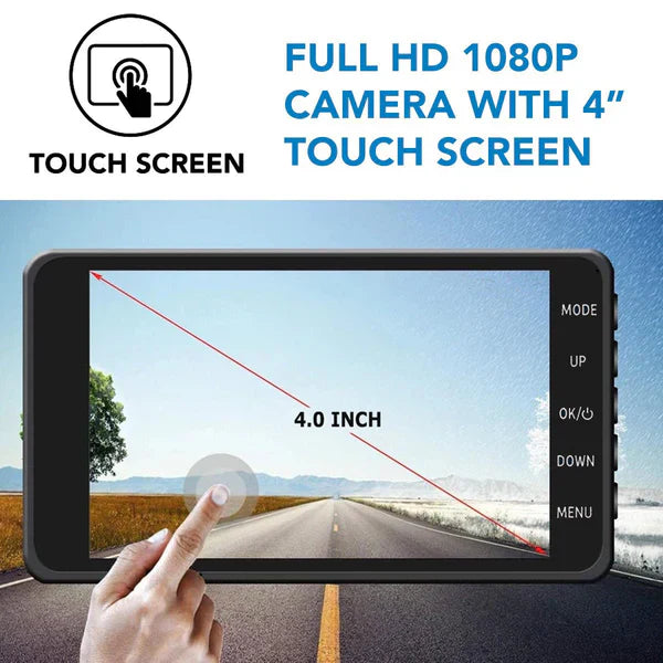 BowLift |  Front And Rear Dash Cam Dashboard Camera For Car With Night Vision