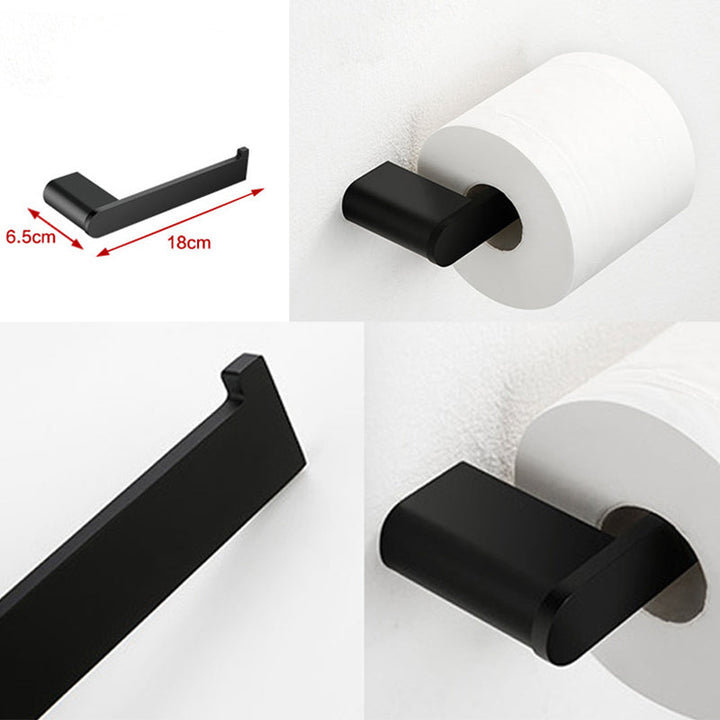 BowLift | Contemporary bathroom accessory single piece or in set made of black metal