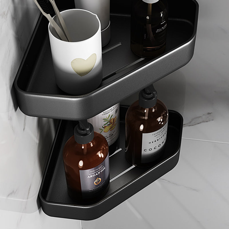 BowLift | Matt black bathroom accessories set Modern anti-rust 1/2/3-piece bathroom shelf