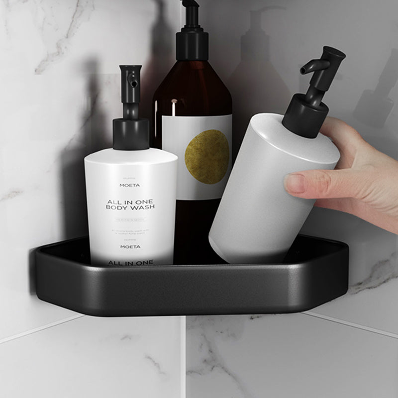BowLift | Matt black bathroom accessories set Modern anti-rust 1/2/3-piece bathroom shelf
