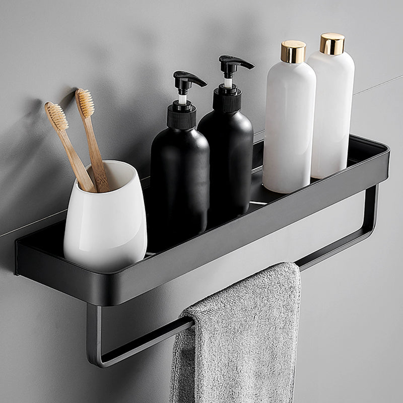 BowLift | Matt Black Bathroom Set Modern 1/2 - Piece Stainless Steel Bathroom Shelf