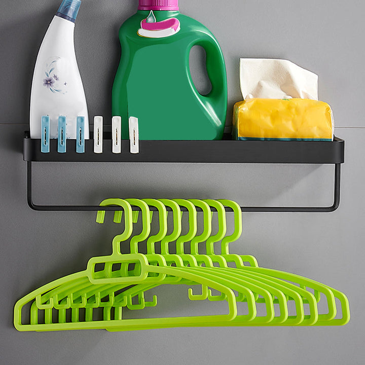 BowLift | Matt Black Bathroom Set Modern 1/2 - Piece Stainless Steel Bathroom Shelf