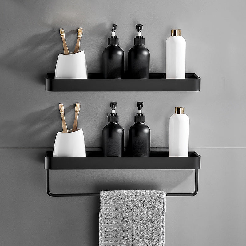 BowLift | Matt Black Bathroom Set Modern 1/2 - Piece Stainless Steel Bath Rack