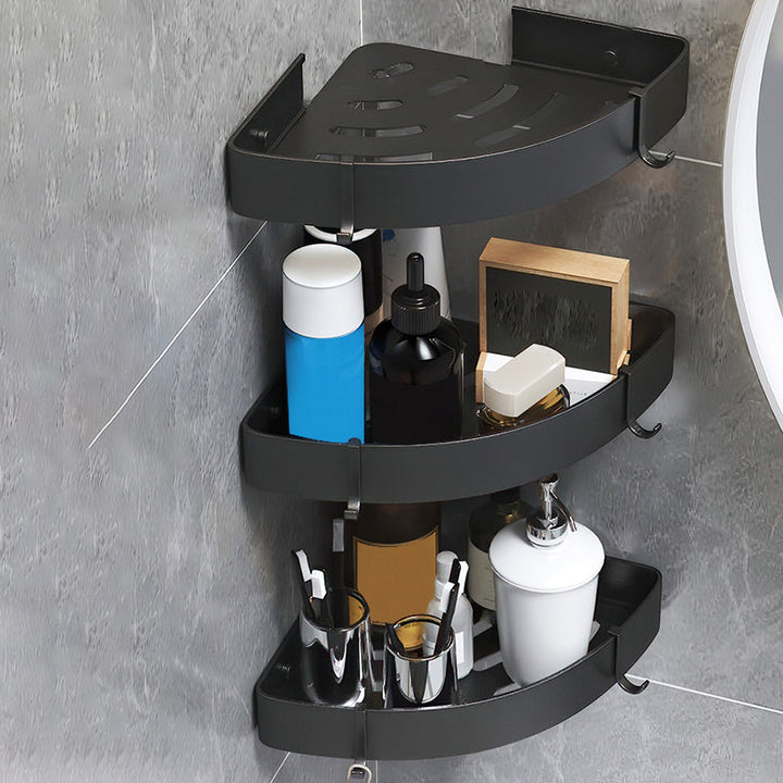 BowLift | Black/Silver Bath Set Modern 1/2/3-Piece Anti-Rust Bath Rack