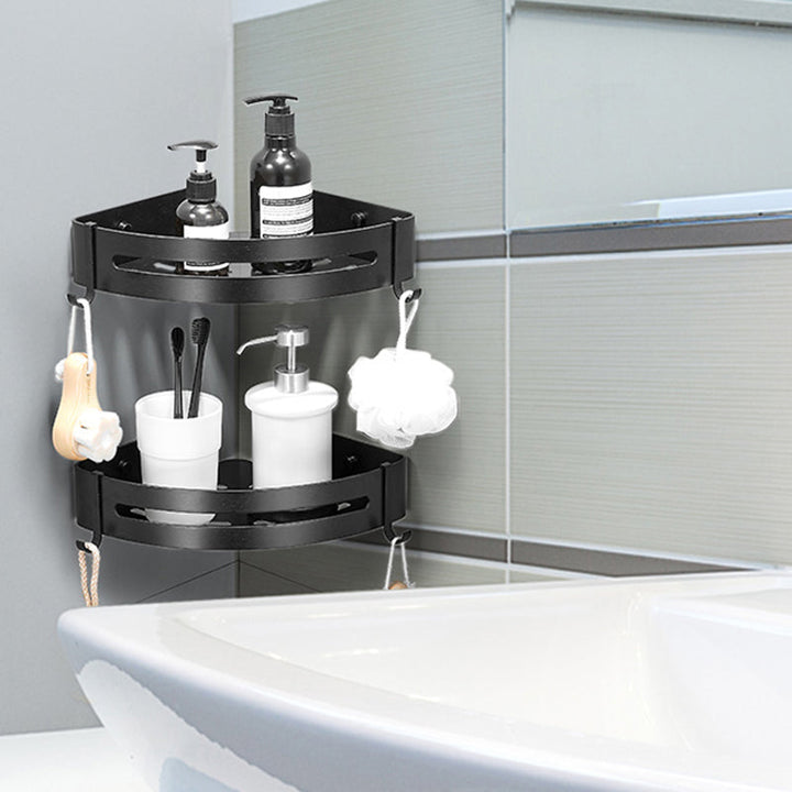 BowLift | Black/Silver Bath Set Modern 1/2/3-Piece Anti-Rust Bath Rack