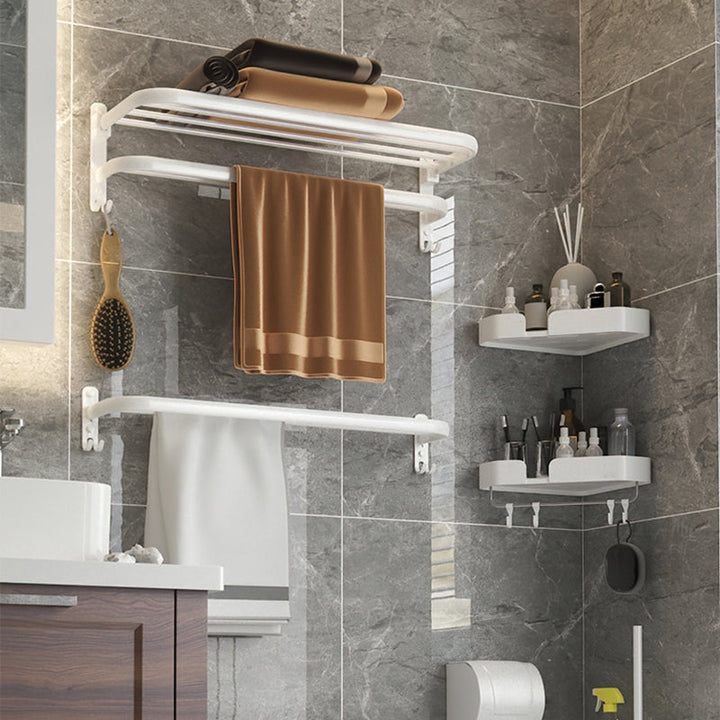 BowLift | Modern Bathroom Hardware Set White Metal Bathroom Accessory Set