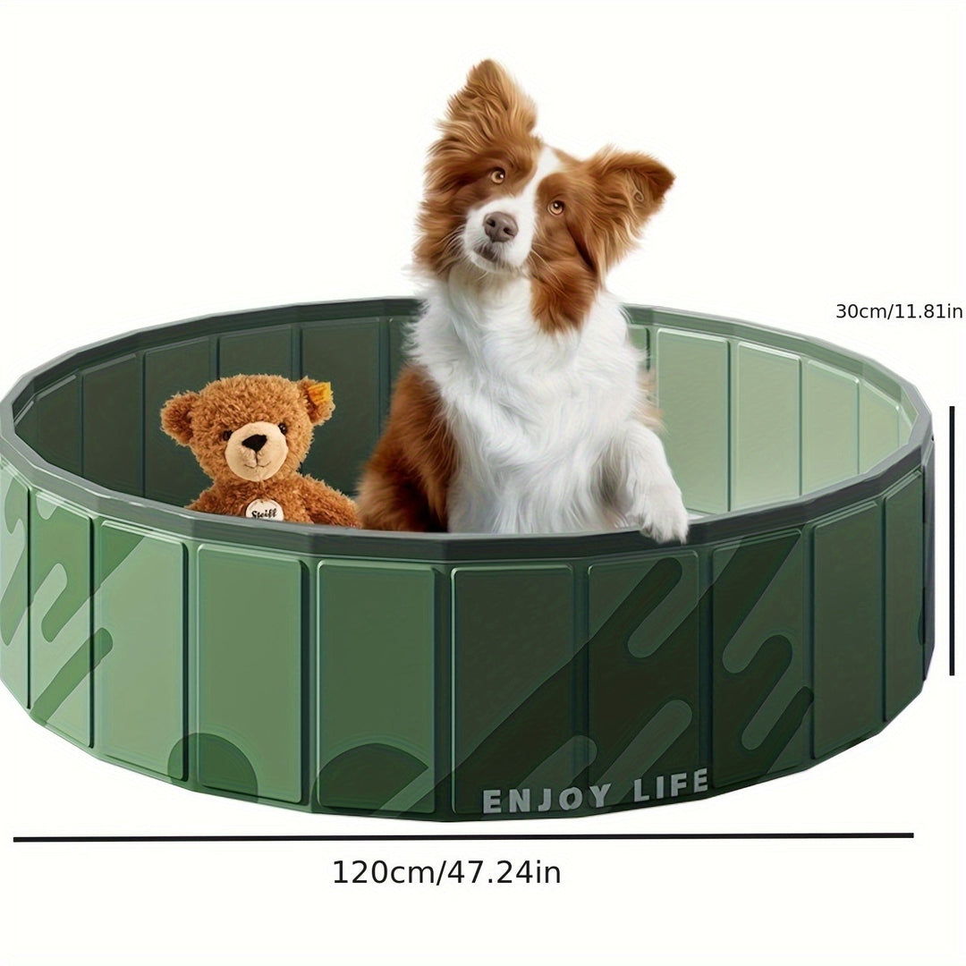 BowLift | PawLuna Foldable Dog Bath made of PVC | 80 cm Ø | Sturdy & Portable | Perfect for Summer & Garden
