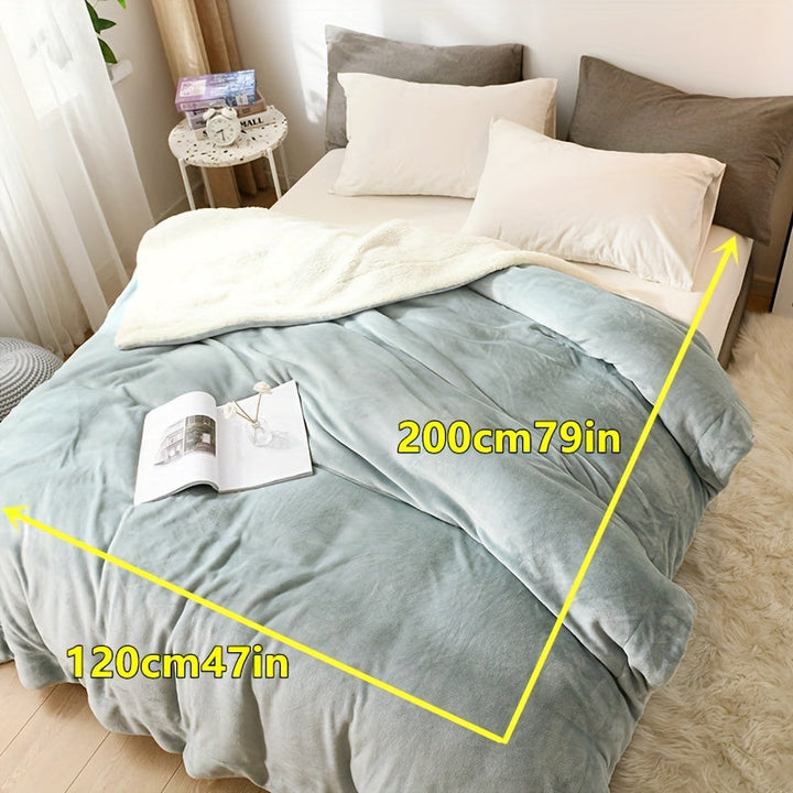 LuxeFlannel – Double-sided Sherpa Blanket for Ultimate Comfort Bowlift