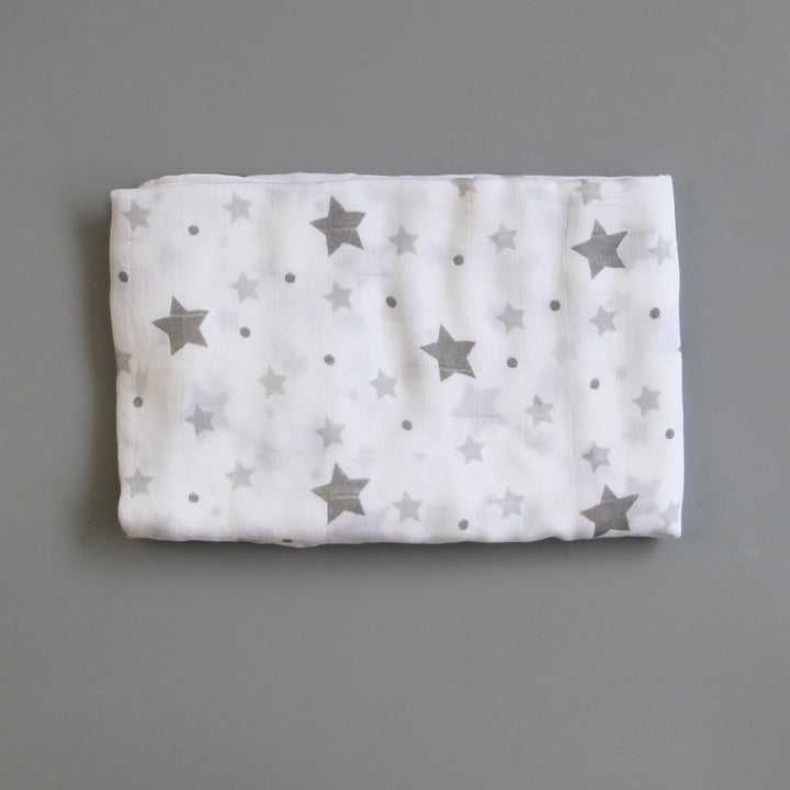 Organic Cotton Dinosaur Print Muslin Swaddle Bowlift