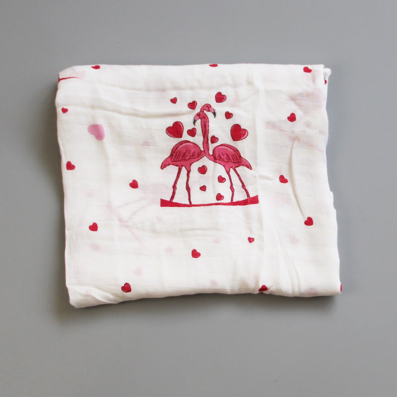 Organic Cotton Dinosaur Print Muslin Swaddle Bowlift