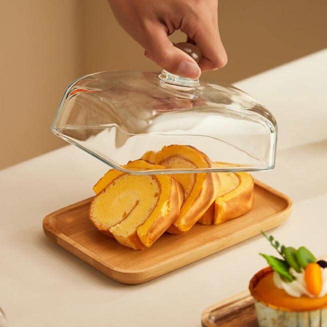 BowLift | Wooden Butter Dish with Glass Lid – Elegant Tableware
