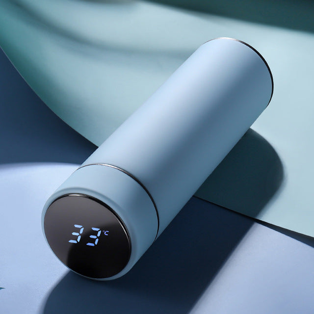Stainless steel thermos with digital display