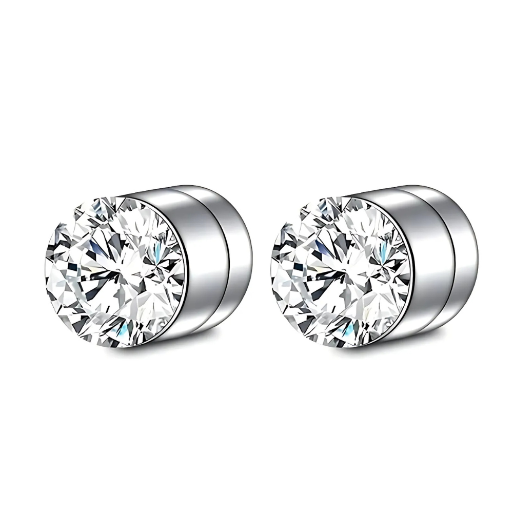 Premium Unisex Magnetic Crystal Design Stud Earrings Bowlift