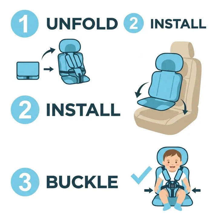BowLift | Portable & Foldable Child Car Booster Seat