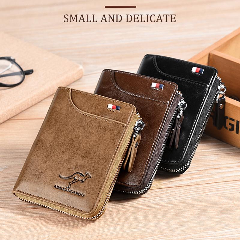 BowLift | Men Wallet Zipper Genuine Leather Purse ( RFID PROTECTED )