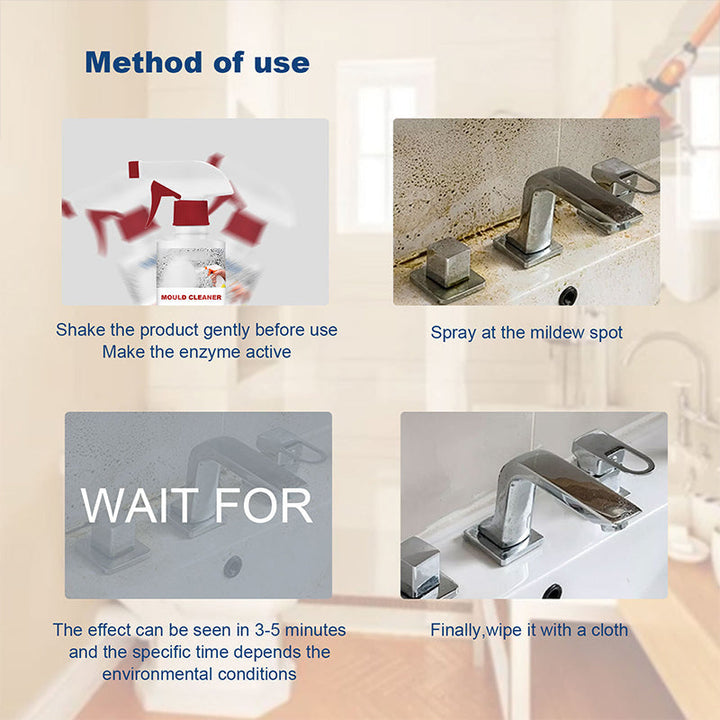Mildew Cleaner Foam Mildew Deodorant Decontamination Fast-Acting Spray | Bowlift