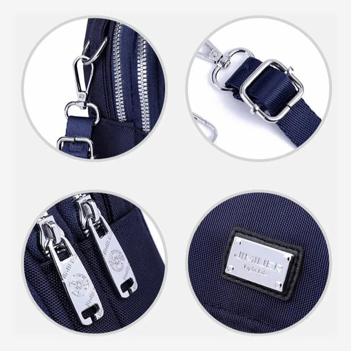 Waterproof Crossbody Phone Bag with Multiple Pockets and Adjustable Strap