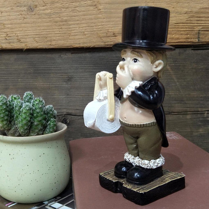 Gentleman Paper Towel Holder Decoration | Bowlift