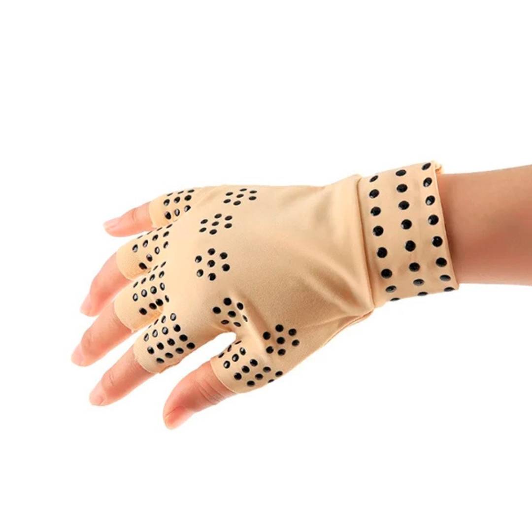 ThermaFlex Fingerless Arthritis Gloves | Magnetic Compression Gloves for Arthritis Pain Relief - Improved Circulation - Reduced Swelling Bowlift