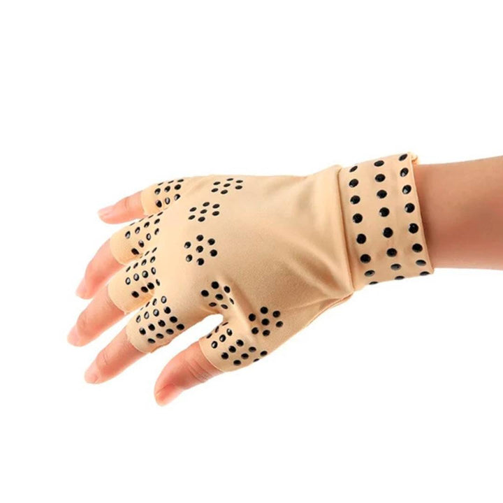 ThermaFlex Fingerless Arthritis Gloves | Magnetic Compression Gloves for Arthritis Pain Relief - Improved Circulation - Reduced Swelling Bowlift