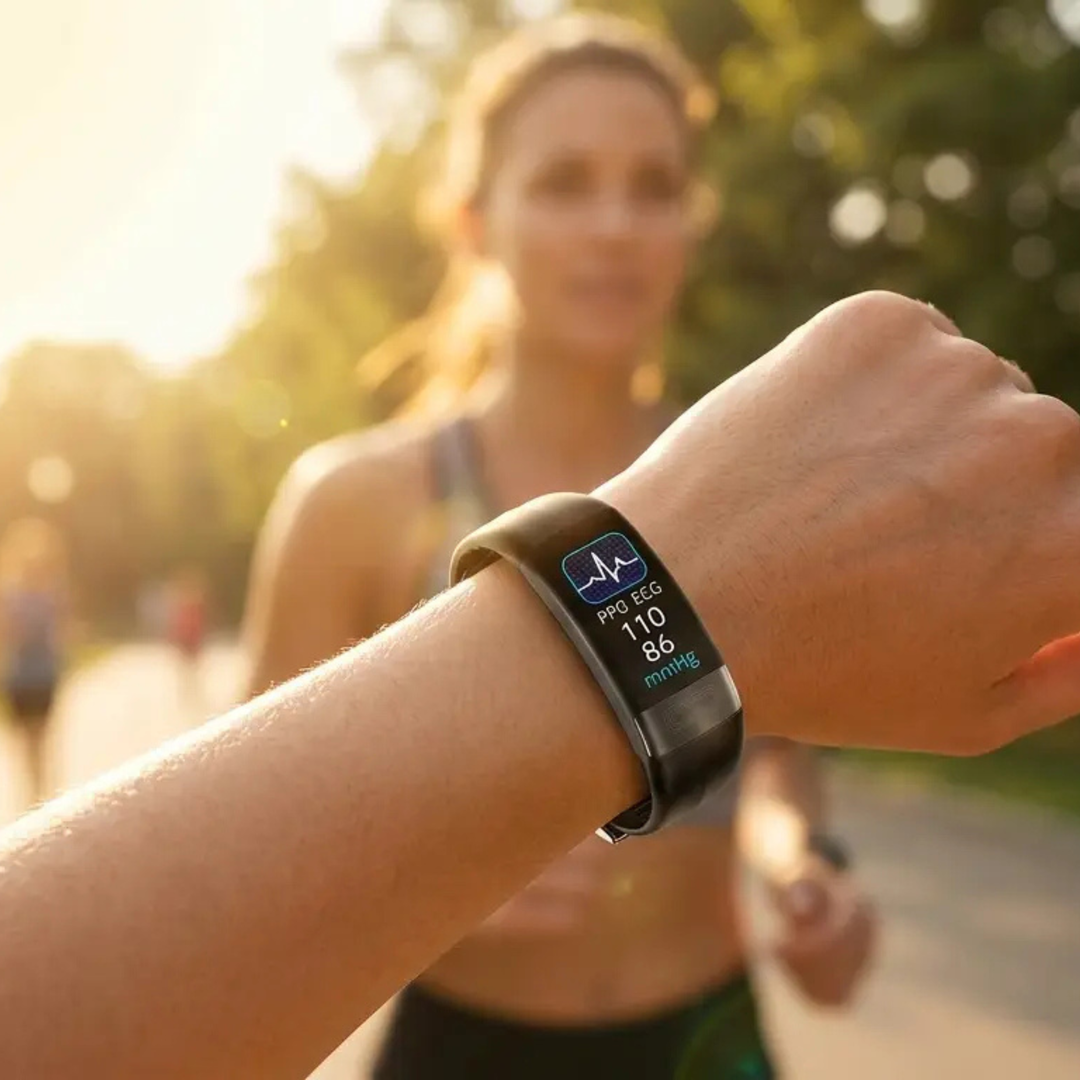 Smart Bracelet Blood Pressure Monitor EKG, Heart Rate, Oxygen Saturation & Sleep Tracker FDA Approved