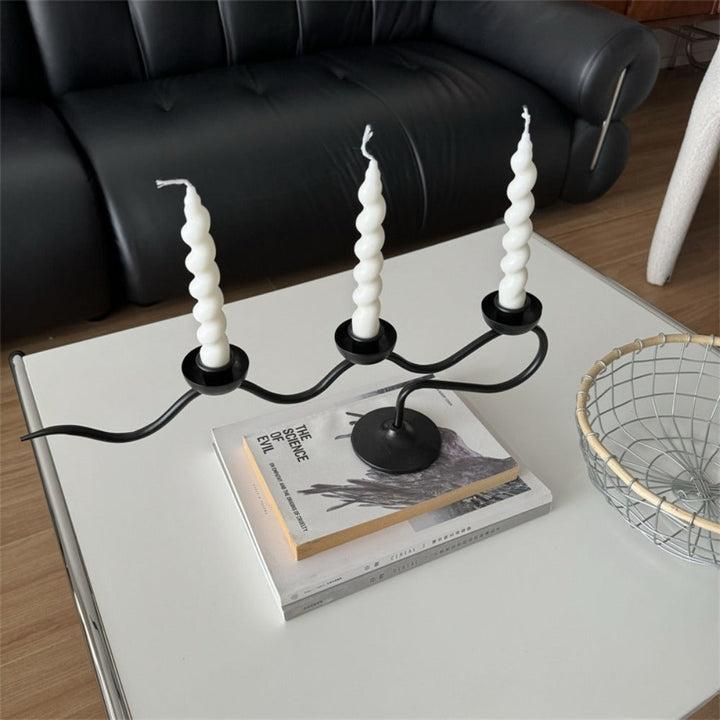 BowLift | Tri Iron Twisted Candle Holder