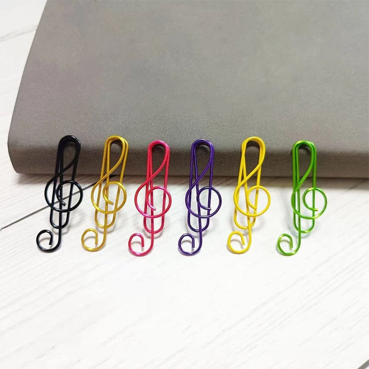 Music Multicolored Metal Paper Clips | Bowlift