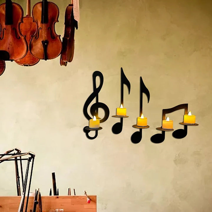BowLift | Black Music Note Wall Sconce