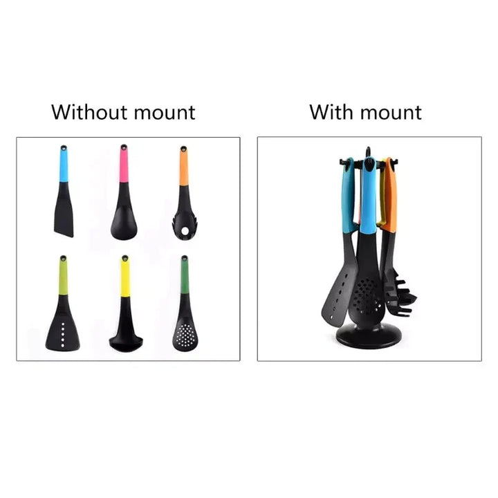 6 Pieces Kitchen Tools Spatula Set Silicone Non-Stick Bowlift