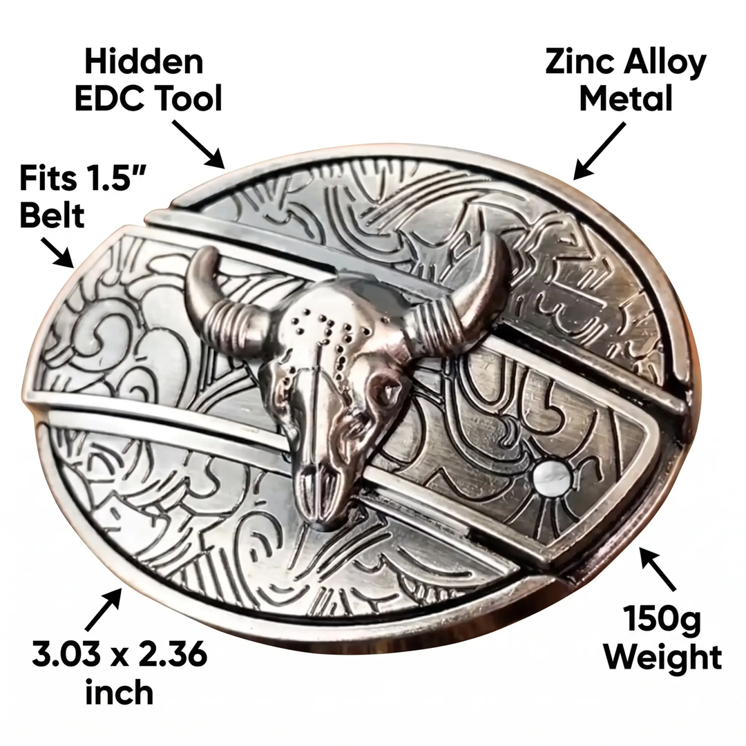 BowLift | Metal Oval Cowboys Belt Buckle