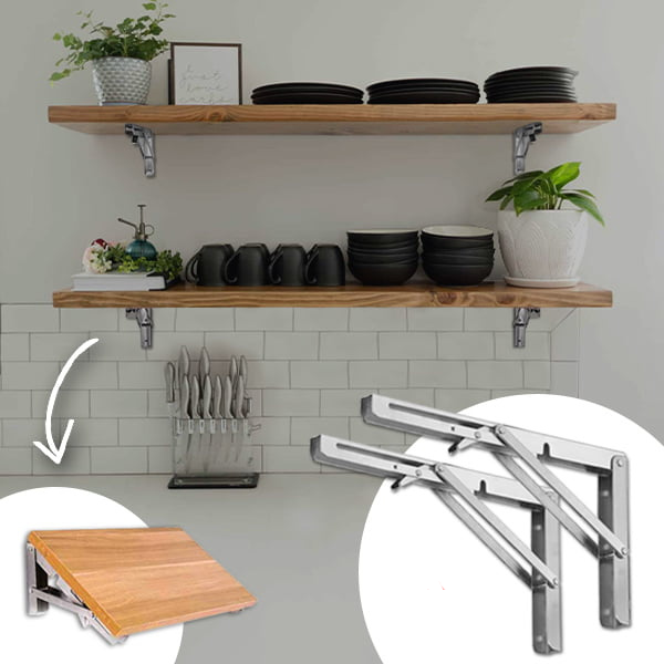 Foldable Bracket | 2 sets thick stainless steel folding table bracket | Bowlift