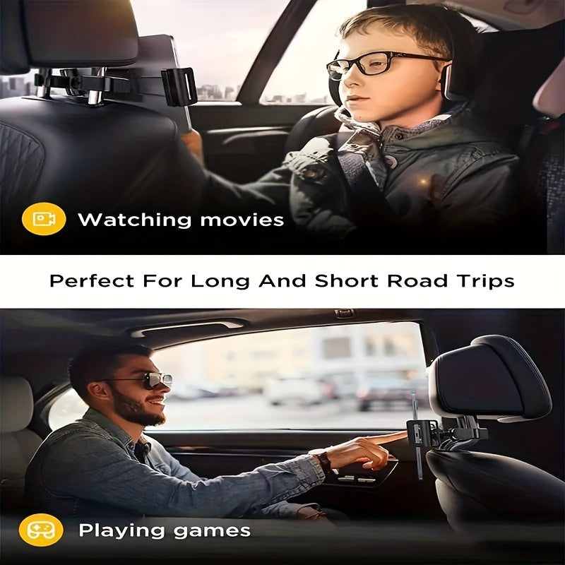 BowLift | Adjustable Tablet Holder for Car Headrest - Suitable for 5 to 14 Inch Devices, Safe and Versatile Tablet Stand for Traveling