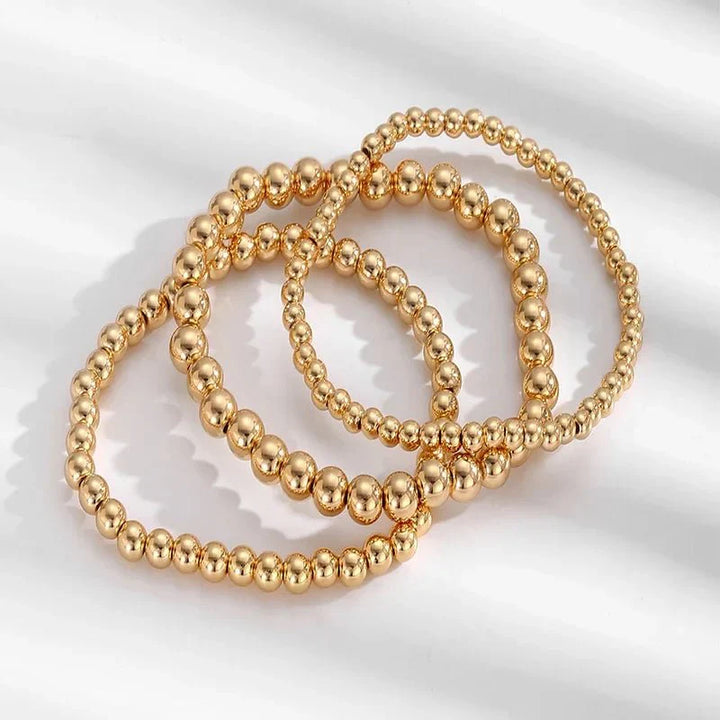 BowLift | 7pcs Gold Beaded Bracelet Stack