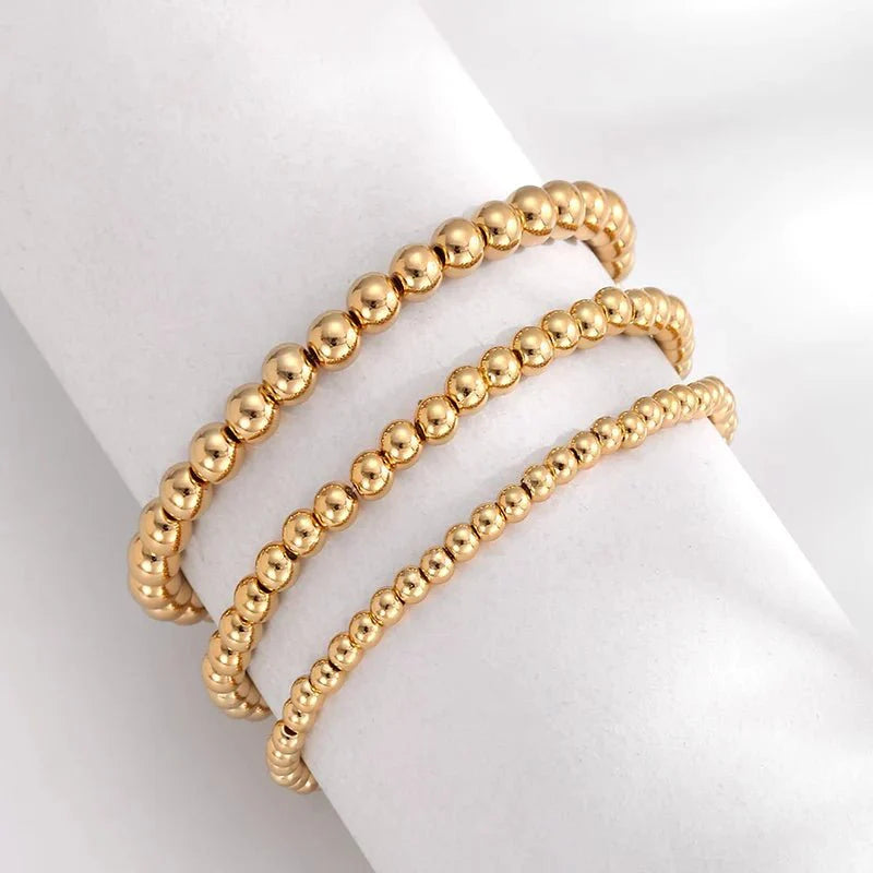 BowLift | 7pcs Gold Beaded Bracelet Stack