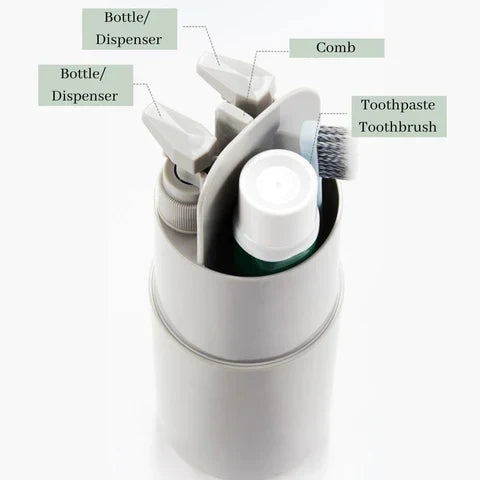 BowLift | LuxeVoyage Elite Travel Toiletry Bag Set | 8-in-1 minimalist essentials for effortless organization and style on the go