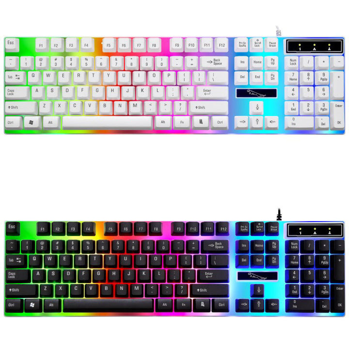 RGB Illuminated Gaming Keyboard and Precision Mouse Set Bowlift