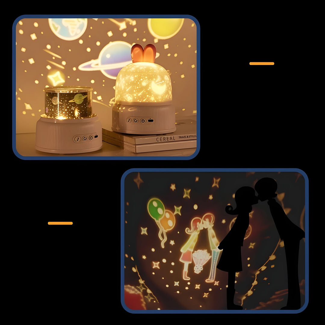BunnyBeam Light - Casual Cute Bunny Projector Night Light for Kids | Bowlift