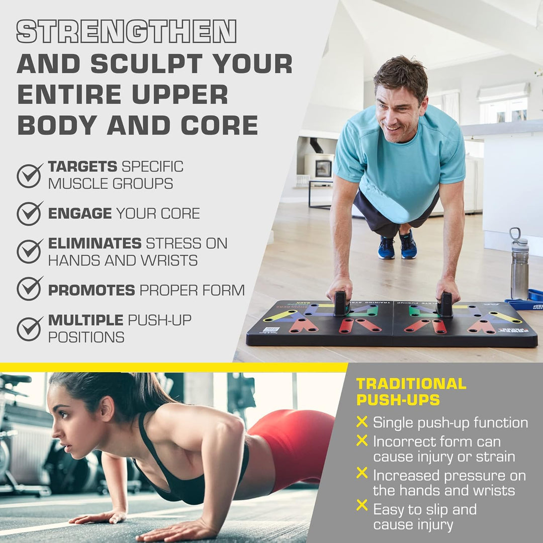 FlexiFit - Vouwbaar Push-Up Trainingsbord met Kleurcodering Bowlift