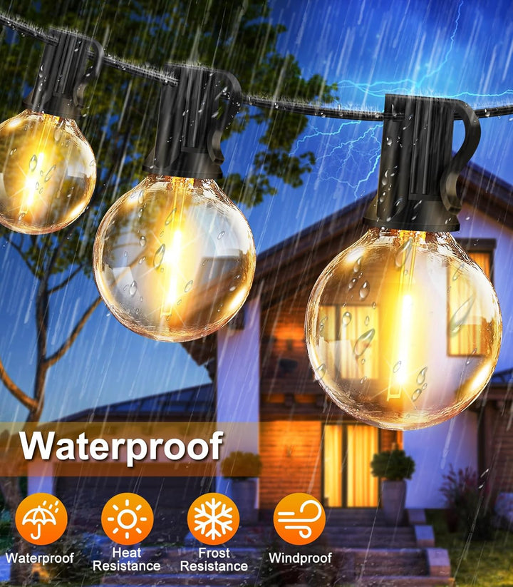 BowLift | LumiSolar | Solar String Lights G40 – Weatherproof & Energy Saving