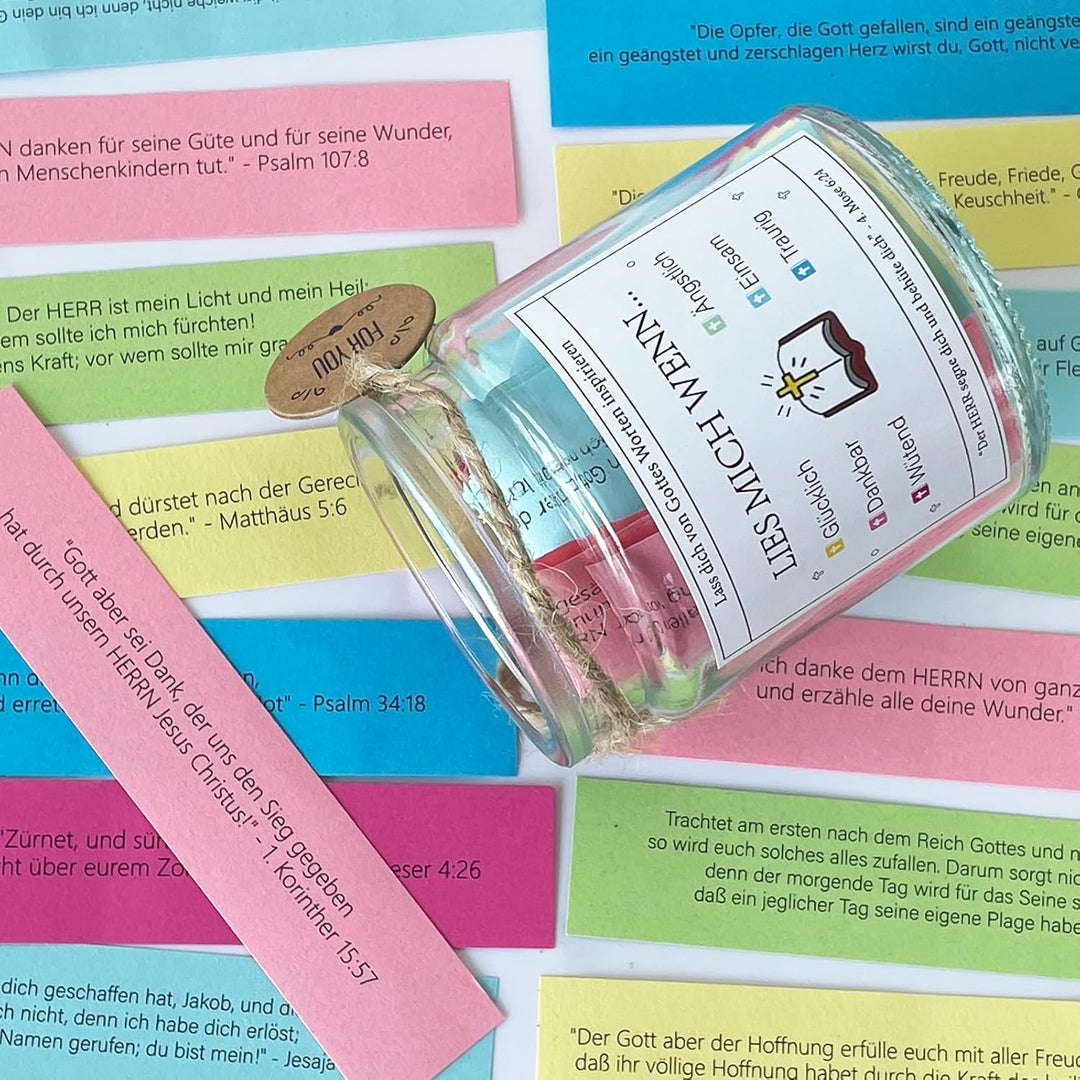 BowLift | Handmade 90 Days Bible Verse Glass