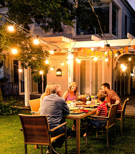 BowLift | LumiSolar | Solar String Lights G40 – Weatherproof & Energy Saving