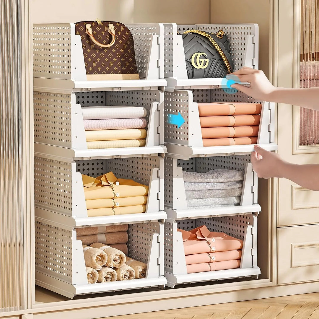 Stackable Wardrobe Storage Organizer For Cloth Storage