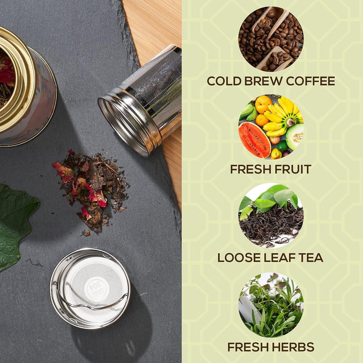 TeaFusion - Luxe Bamboe Thee Fles 500ml Bowlift