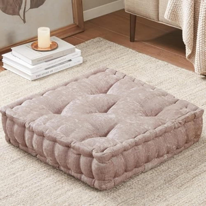 ZenComfort - Luxe Chenille Meditatiekussen voor de Vloer Bowlift