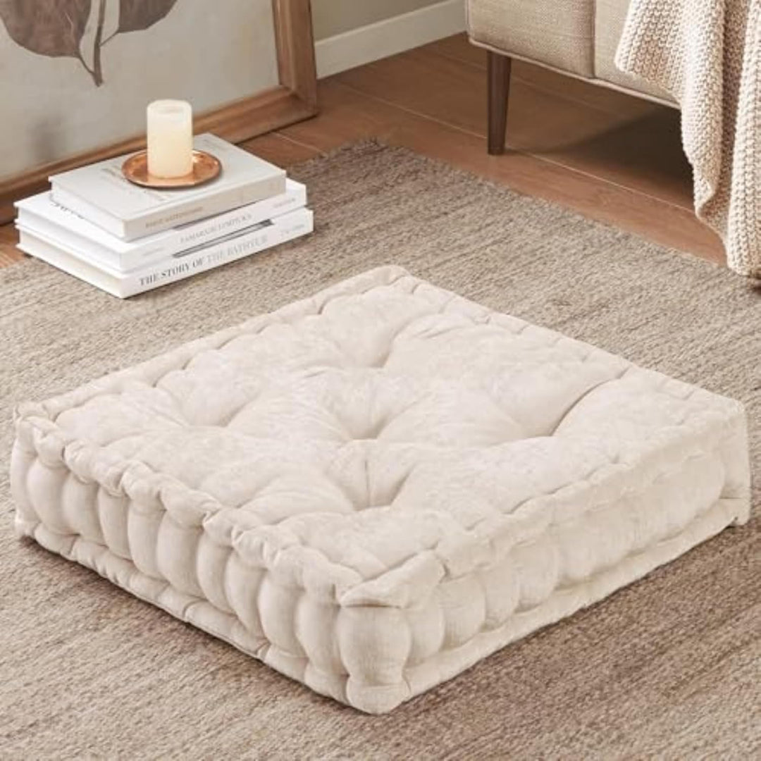 ZenComfort - Luxe Chenille Meditatiekussen voor de Vloer Bowlift