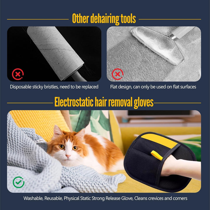 BowLift | FurEase – Pet Hair Removal Glove for All Coat Types | Gentle Grooming & Shedding Solution