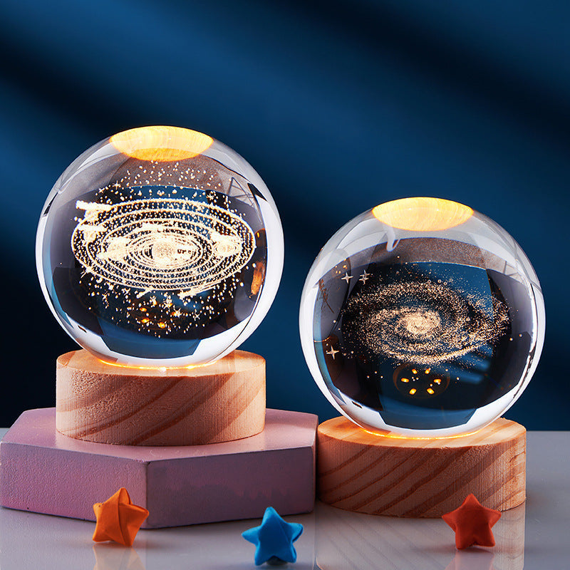 CrystalLight - 3D Crystal Night Lamp with LED Lighting | Ambient Lighting for Bedroom or Living Room | Bowlift